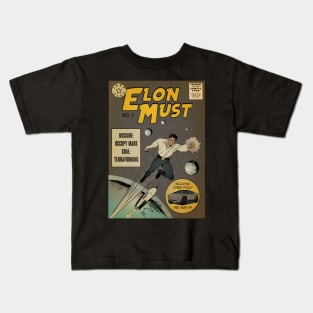 Elon occupying and terraforming Mars. Kids T-Shirt